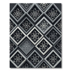 Monochrome Atom Square Dimensional Rug
