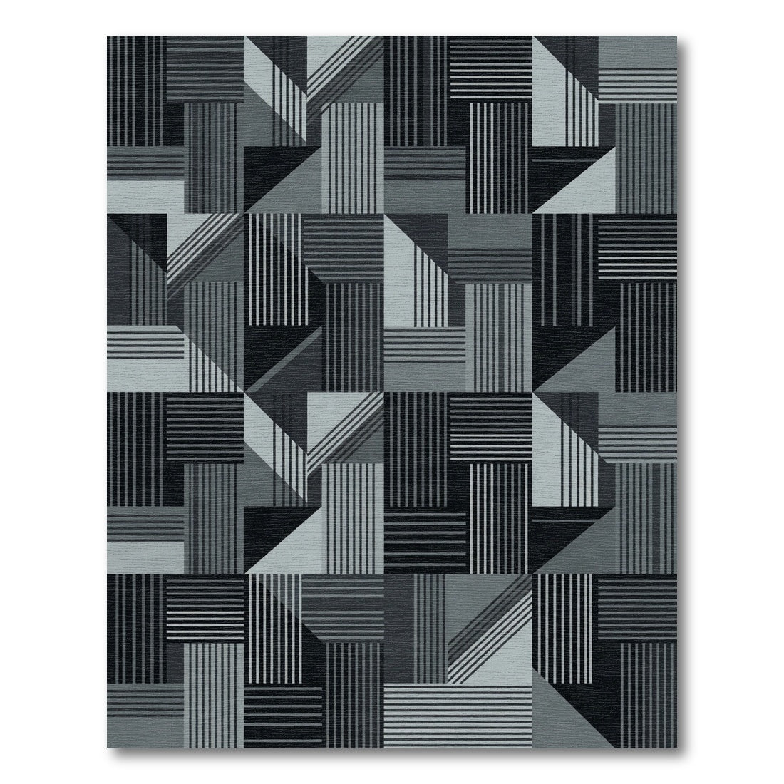 Monochromatic Geometric Blocks Composition Rug