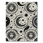 Celestial Sun Moon Stars Constellation Rug