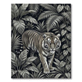 Monochromatic Tiger Jungle Canopy Rug