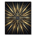Radiant Gold and Black Celestial Star Rug