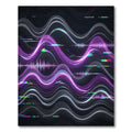 Neon Glitch Wave Abstract Radiant Rug