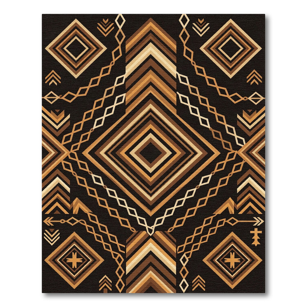 Brave Earth Tone Geometric Diamond Rug