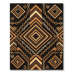 Brave Earth Tone Geometric Diamond Rug
