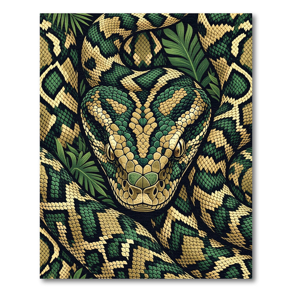 Verdant Serpent Jungle Coiled Rug