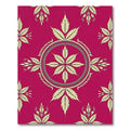 Crimson Yellow Paisley Mandala Rug