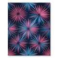 Neon Pink and Blue Radiant Starburst Rug