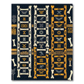 Tribal Raven Bone Ladder Accents Rug