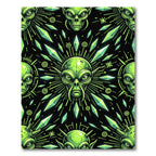 Neon Alien Crystal Geometric Glow Rug