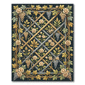 Golden Rose Trellis with Grape Vines Rug