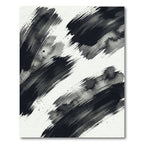 Monochrome Abstract Splatter Brush Strokes Rug