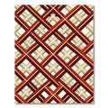 Crimson Tan Intersecting Diamond Rug