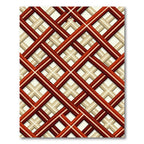 Crimson Tan Intersecting Diamond Rug