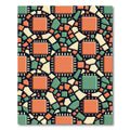 Retro Microchip Geometric Abstract Grid Rug