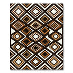 Retro Earthy Diamond Layered Rug