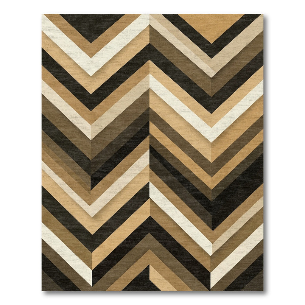 Modern Earthy Chevron Geometric Rug