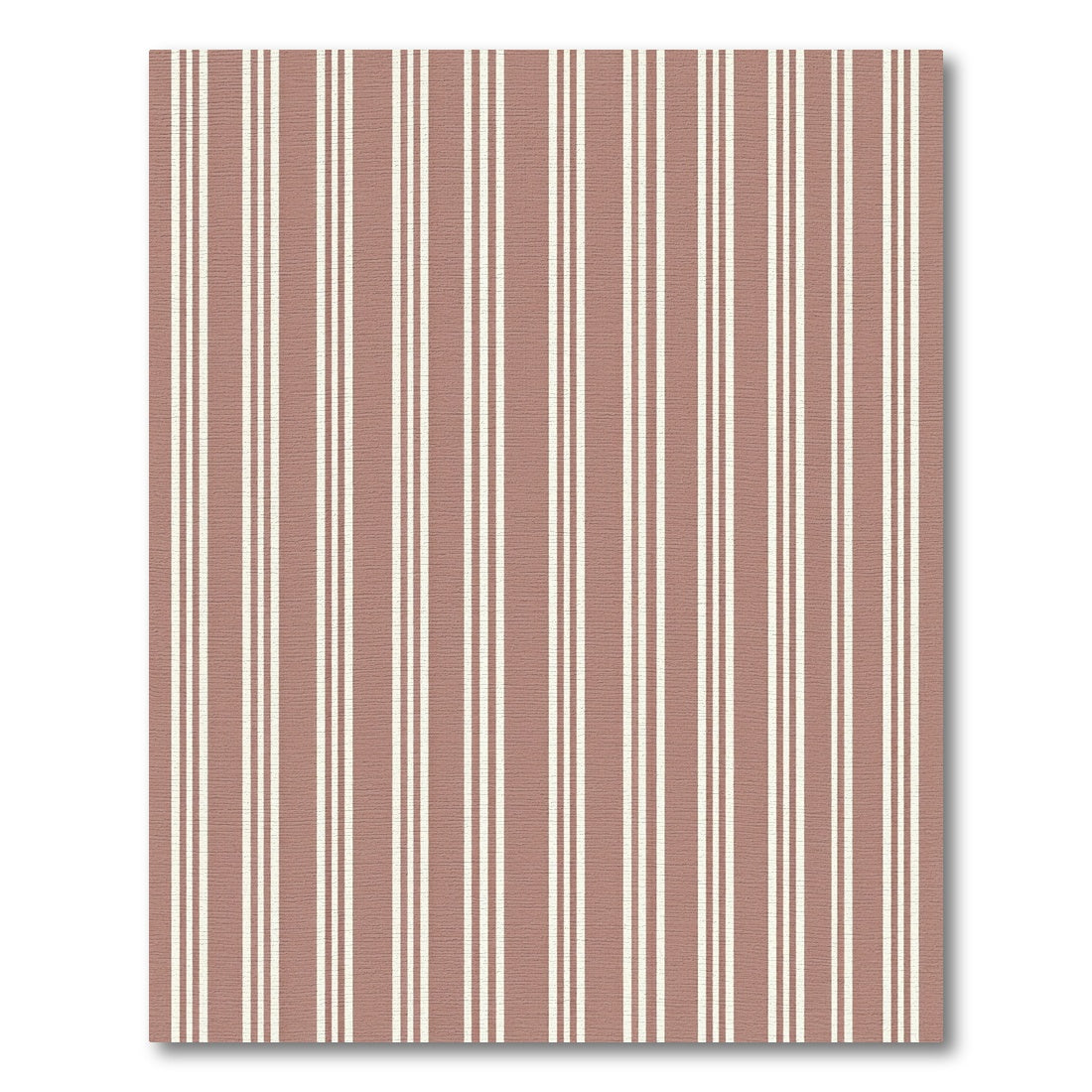 Terracotta White Stripe Classic Rug