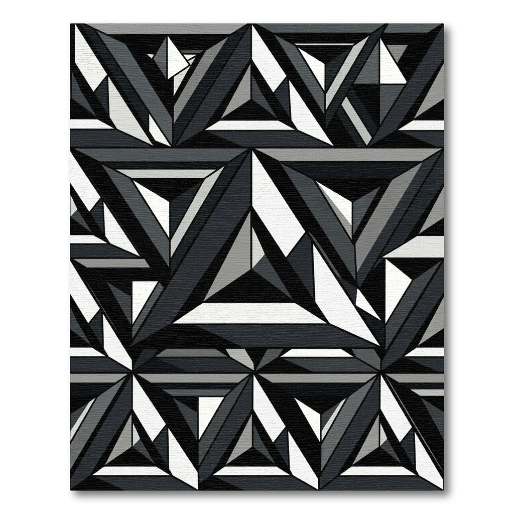 Monochromatic Geometric Triangle Sharp Abstract Rug