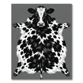 Black and White Spotted Bovine Hide Rug