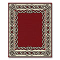 Crimson Cream Braided Border Rug