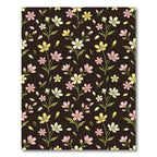 Dark Floral Garden Blossom Arrangement Rug