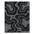 Dark Gray Wavy Contour Rug