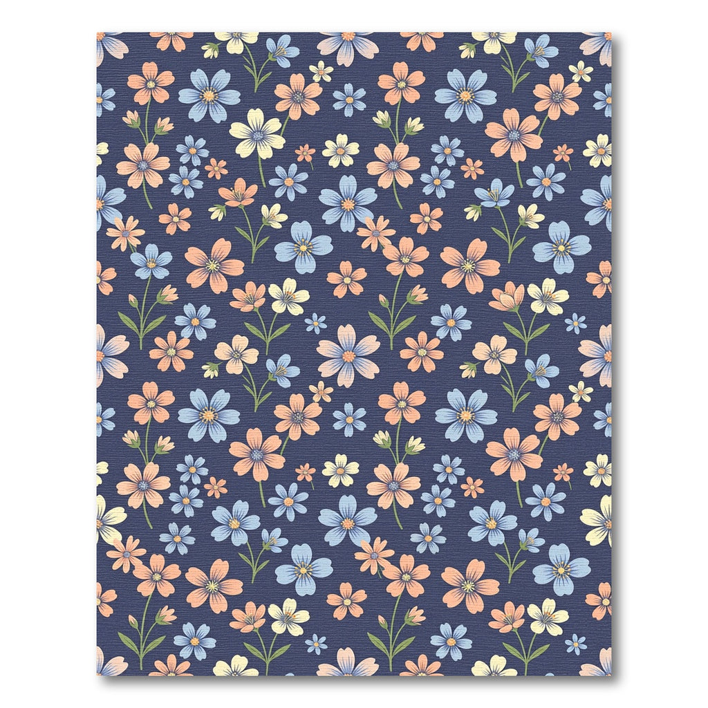 Pastel Floral Meadow Field Rug
