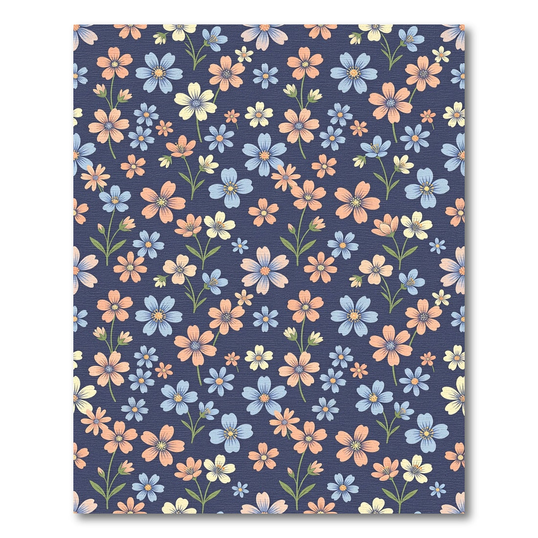 Pastel Floral Meadow Field Rug