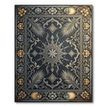 Ornate Floral Medallion Dark Rug