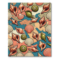 Coastal Shells on Vintage Map Earthtones Rug