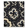 Ethereal Monochrome Geode Crystal Abstract Rug