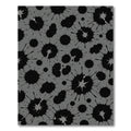 Monochromatic Abstract Charcoal Ink Splatter Rug