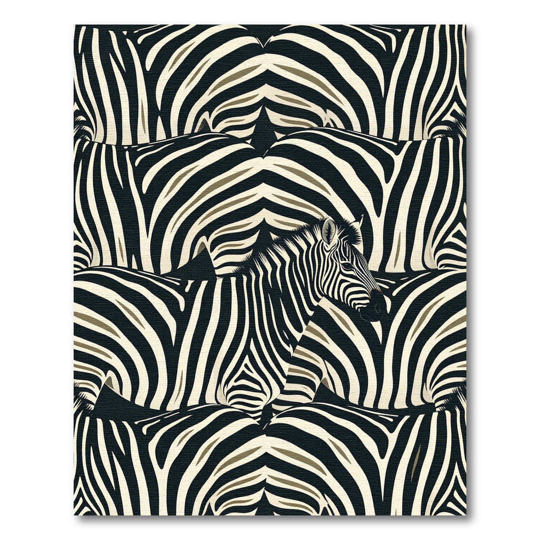 Striped Equine Abstract Overlay Rug