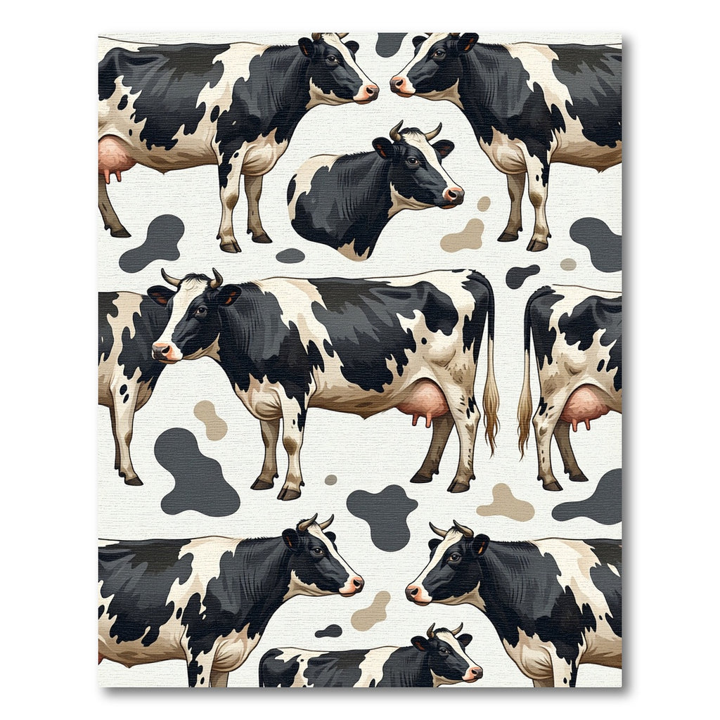 Classic Black and White Farmhouse Cow Rug