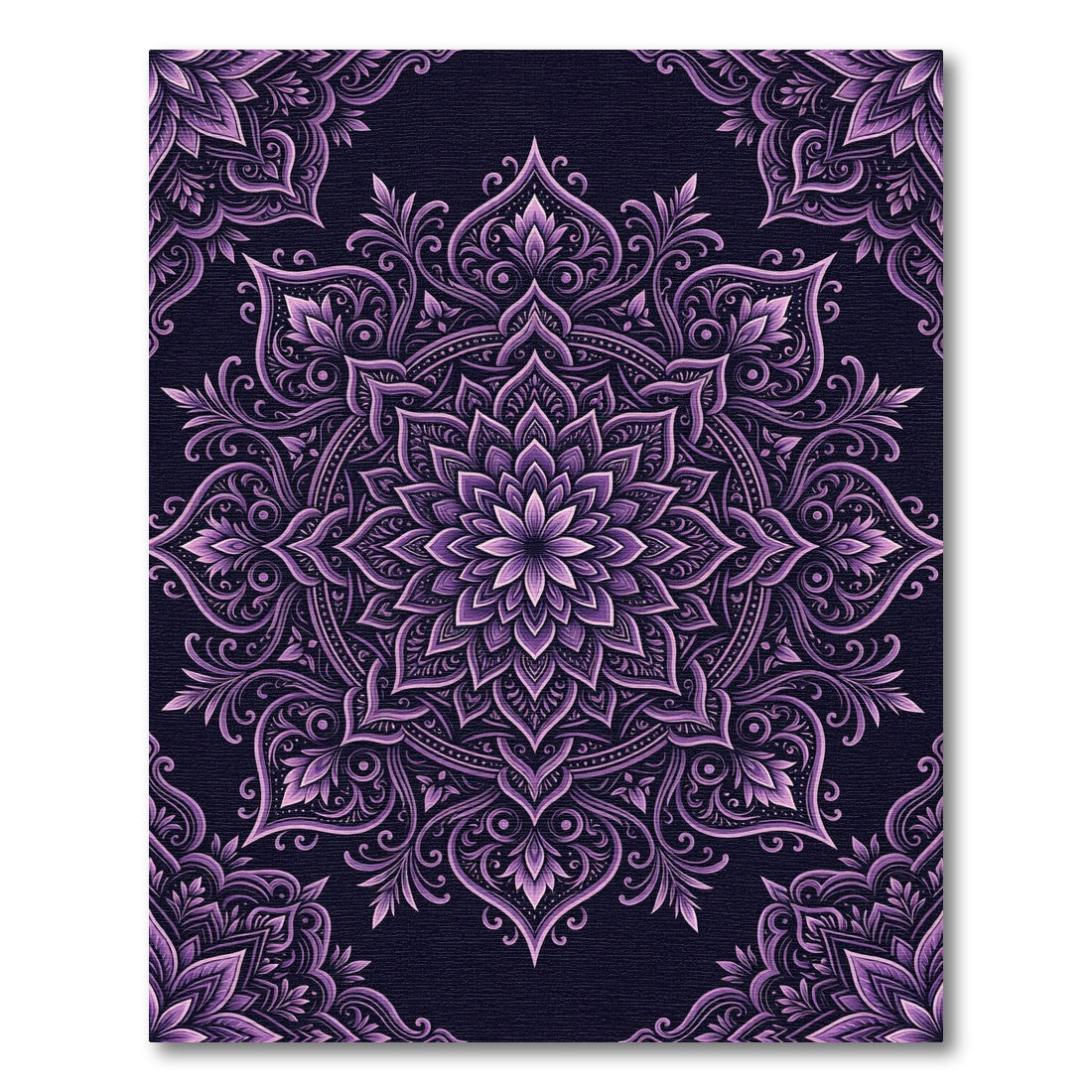 Amethyst Floral Mandala Flourish Rug