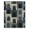Monochromatic Archway Mosaic Repeating Pattern Rug