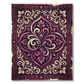 Ornate Plum Damask Floral Medallion Rug