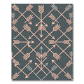 Blush Pink Arrow Geometric Charcoal Rug