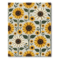 Golden Yellow Sunflower Botanical Repeat Rug