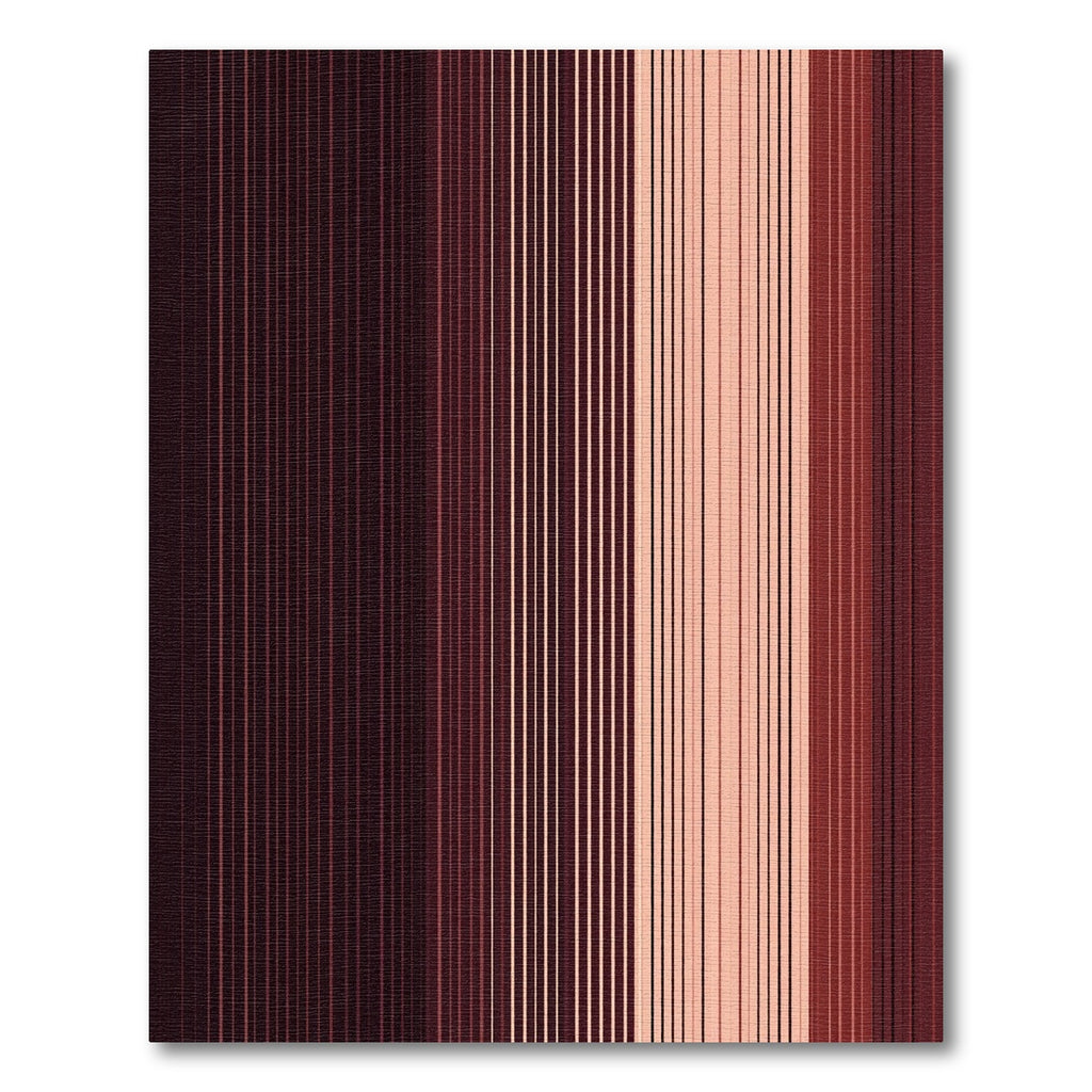 Deep Burgundy Graduated Stripe Rug