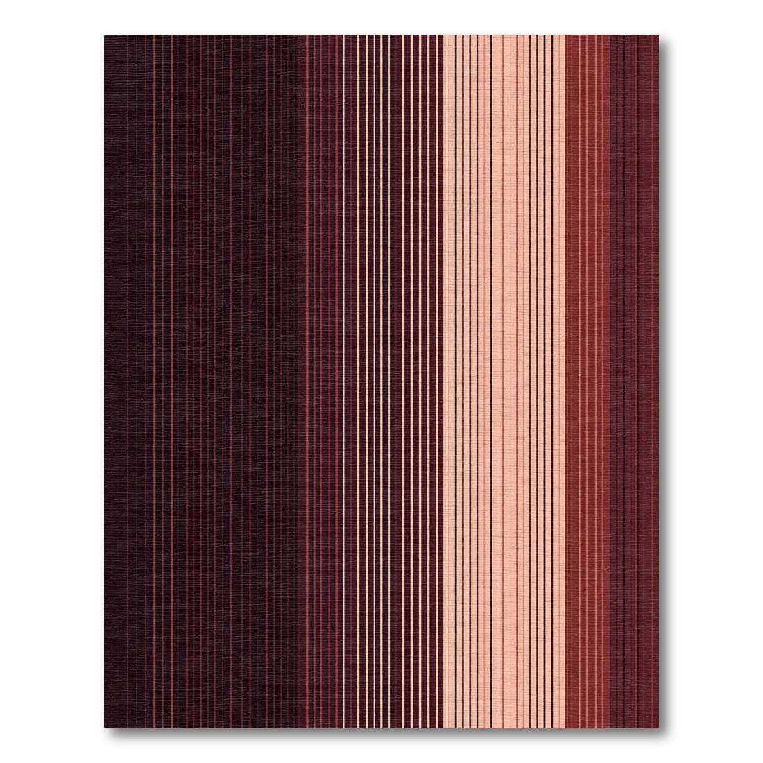 Deep Burgundy Graduated Stripe Rug