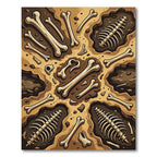 Paleo Bone Fossil Earthy Excavation Rug