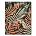Coral Ivory Fern Frond Arrangement Rug