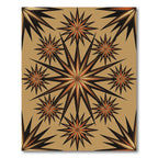 Earth Toned Geometric Sunburst Star Rug