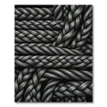 Charcoal Braid Texture Over Black Rug