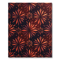 Crimson Orange Fireworks Burst Rug
