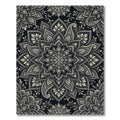 Monochrome Mandala Paisley Floral Medallion Rug