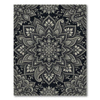Monochrome Mandala Paisley Floral Medallion Rug