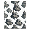 Grey Terrier Portrait Animal Art Rug