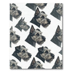 Grey Terrier Portrait Animal Art Rug